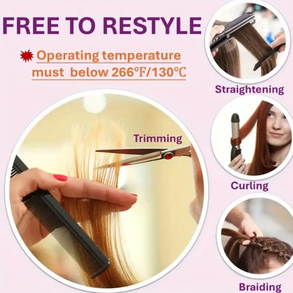 Red Wavy Bob Wig with Bangs - Picture 4 of 5